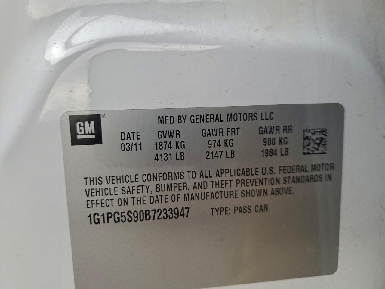 2011 CHEVROLET CRUZE
