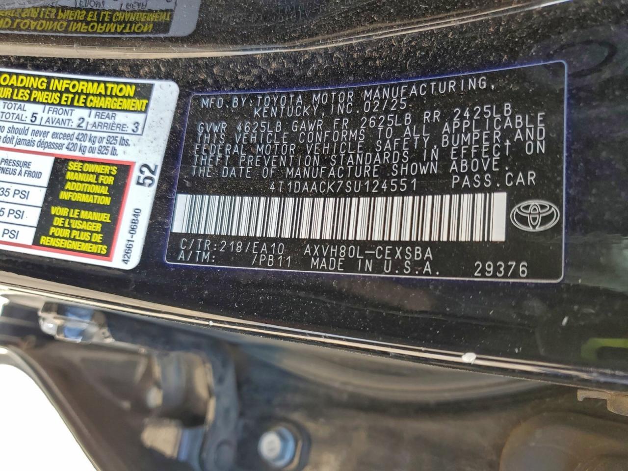 2025 TOYOTA CAMRY