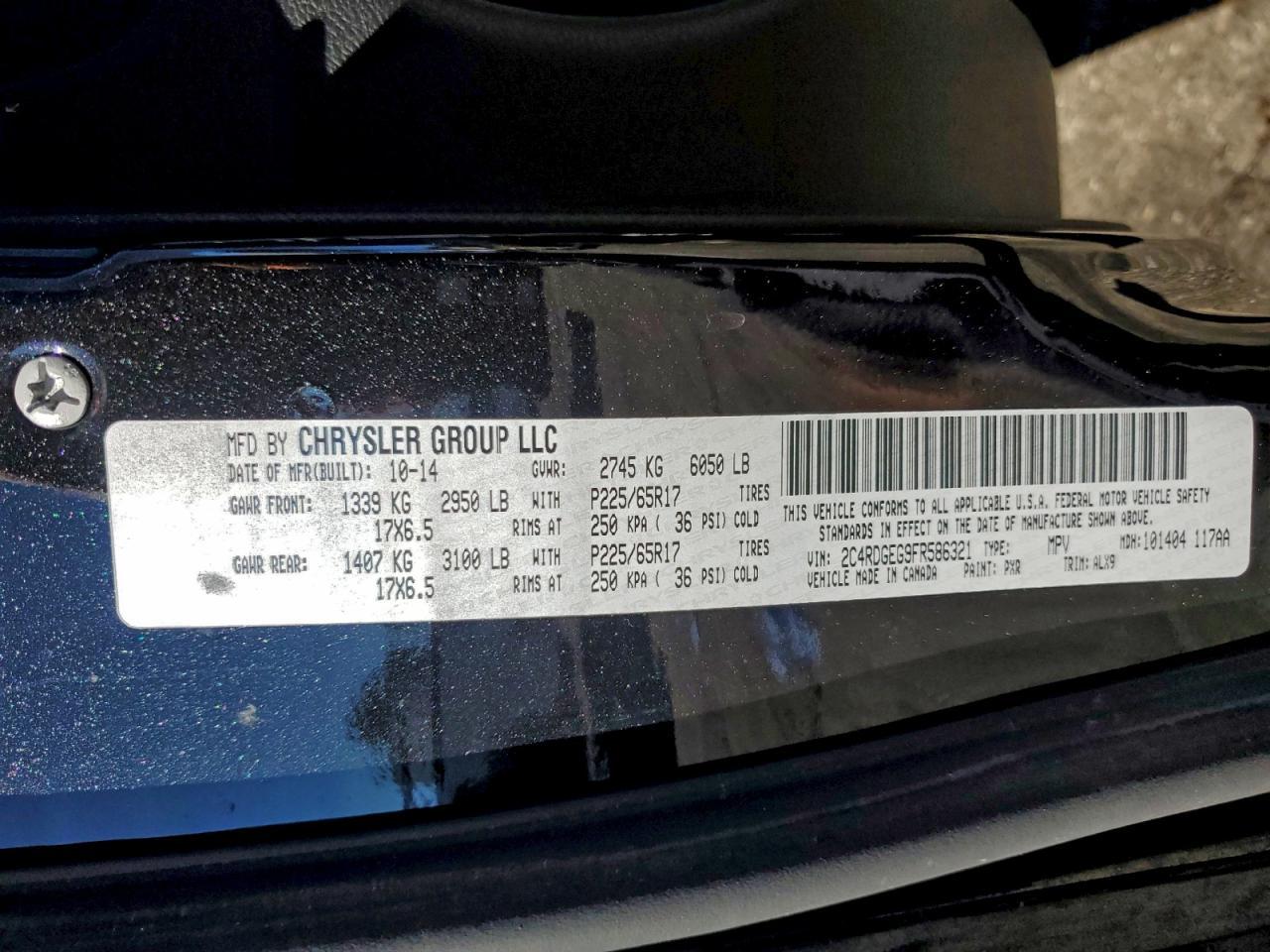 2015 DODGE GRAND CARAVAN