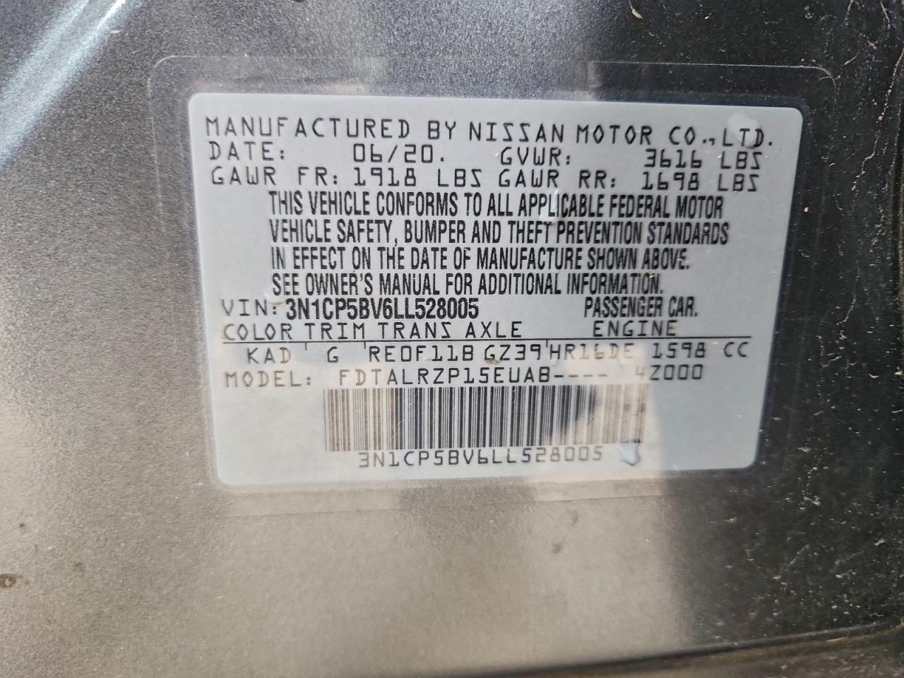 2020 NISSAN KICKS