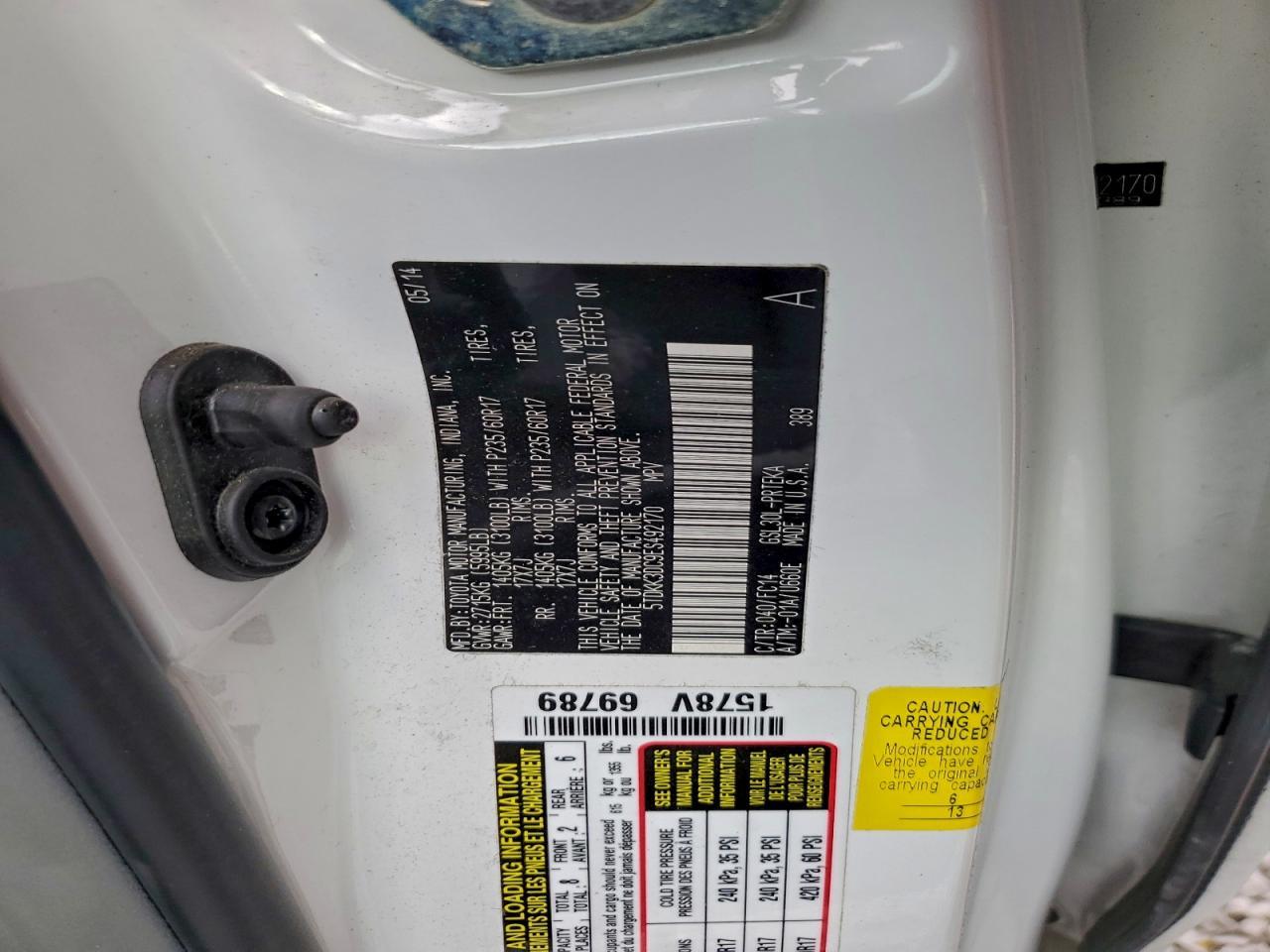 2014 TOYOTA SIENNA