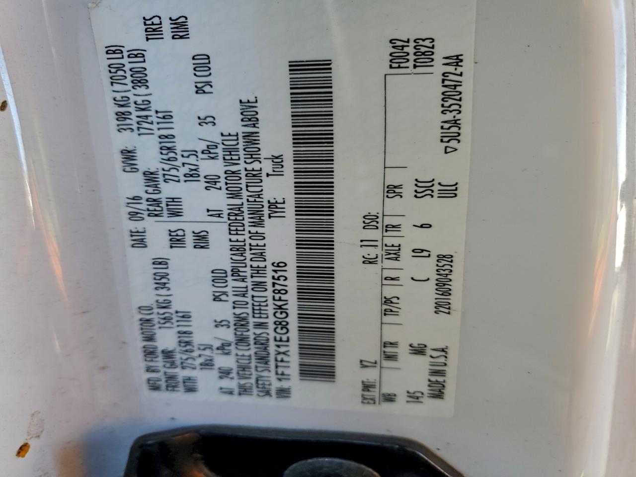 2016 FORD F-150