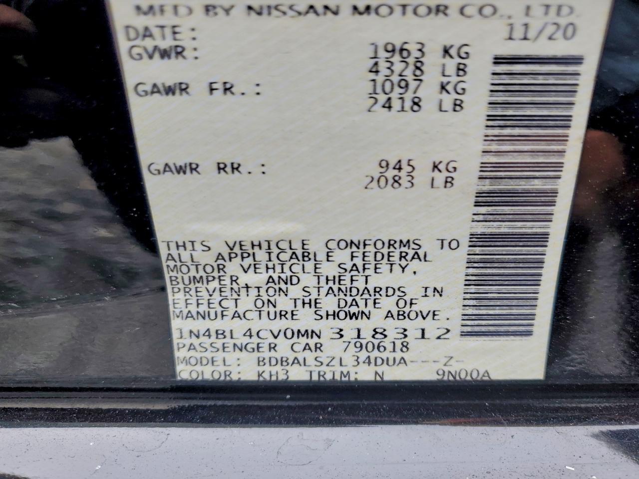 2021 NISSAN ALTIMA
