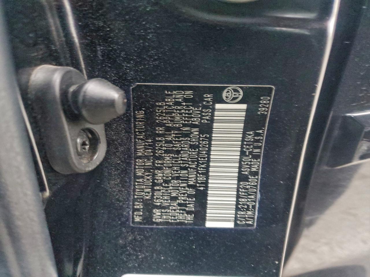 2014 TOYOTA CAMRY