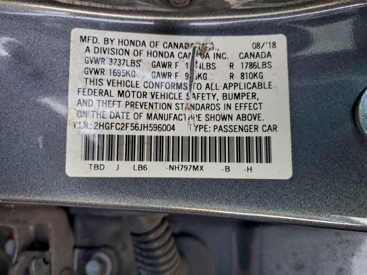 2018 HONDA CIVIC