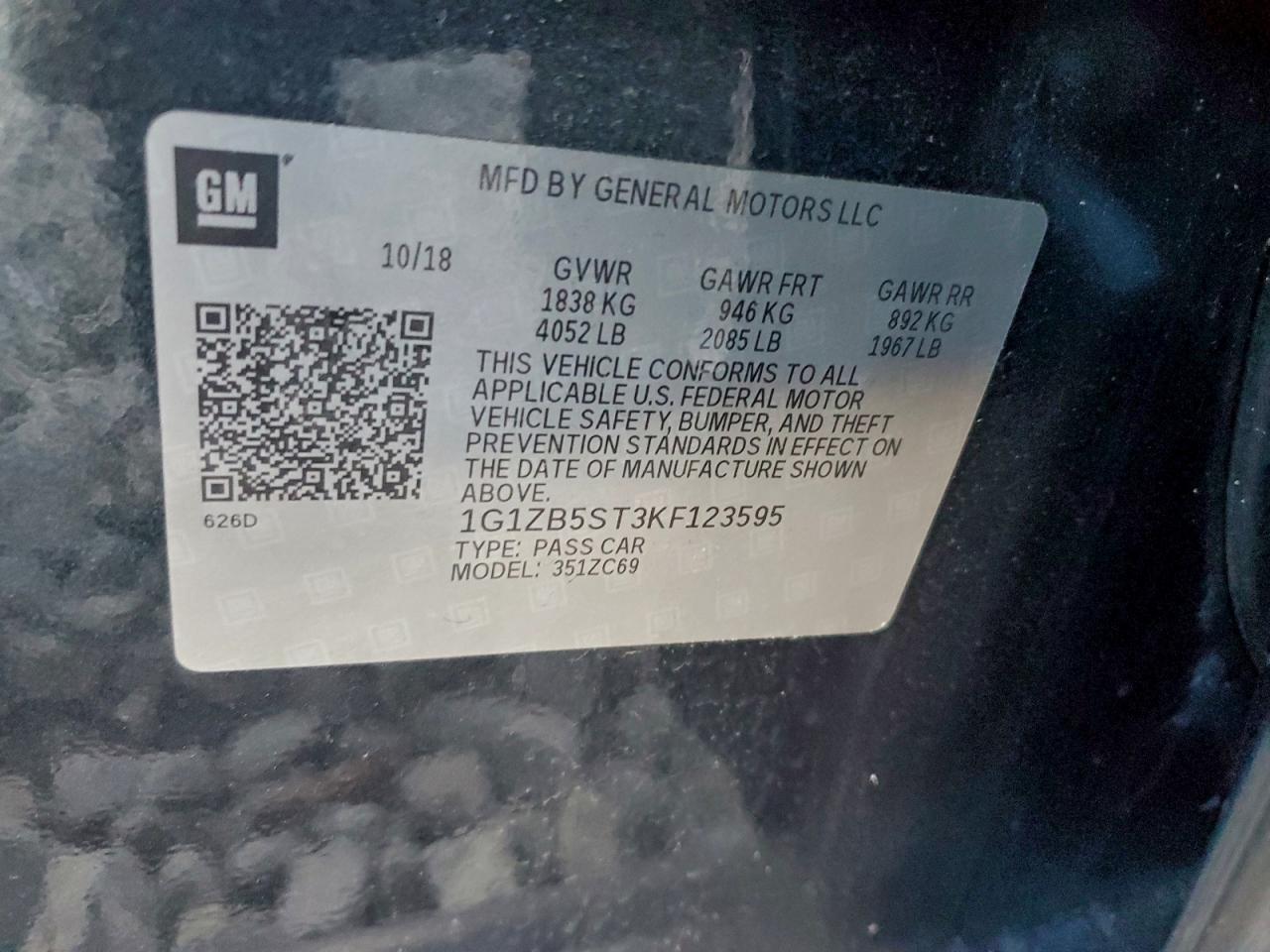 2019 CHEVROLET MALIBU