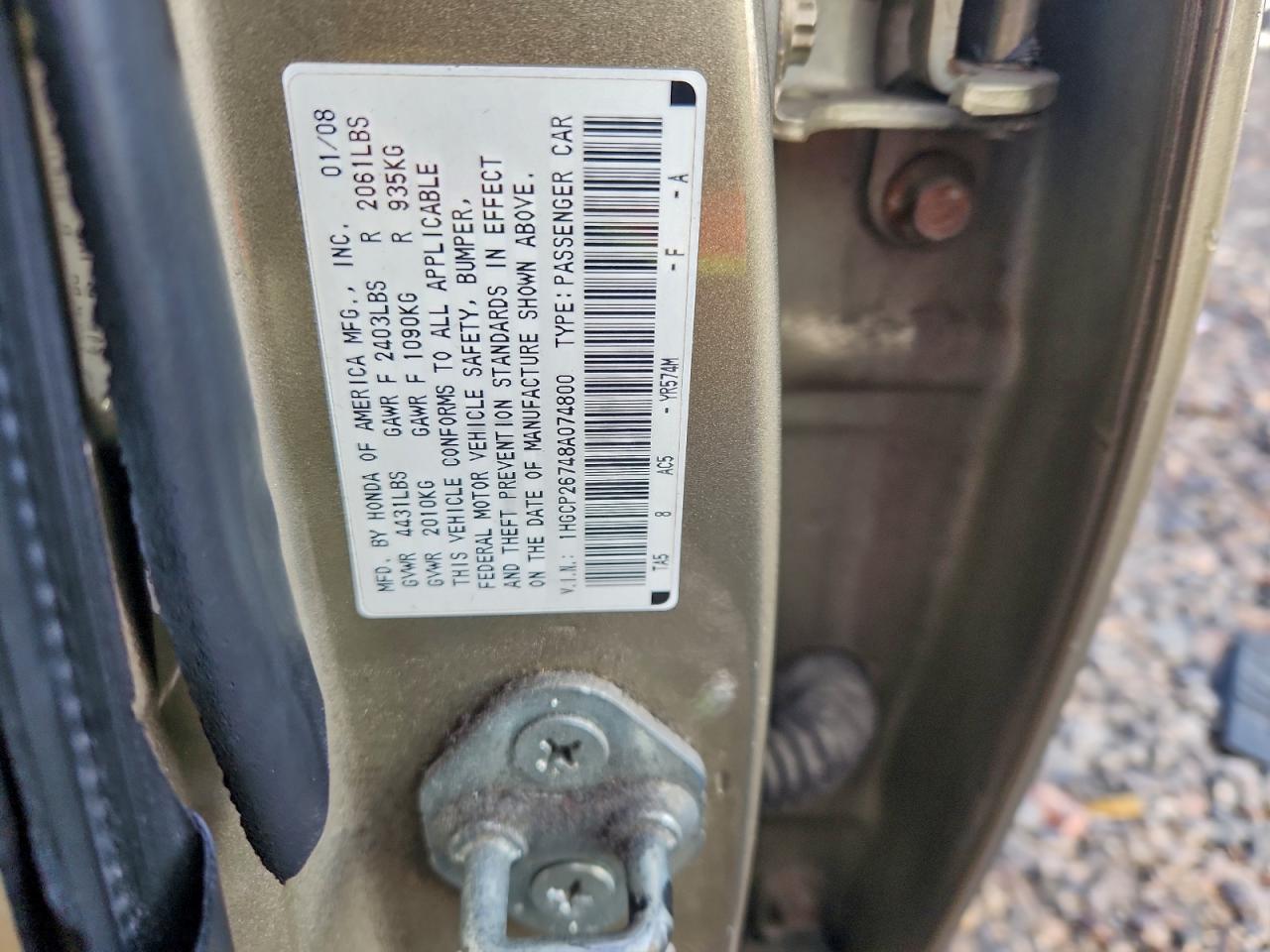 2008 HONDA ACCORD