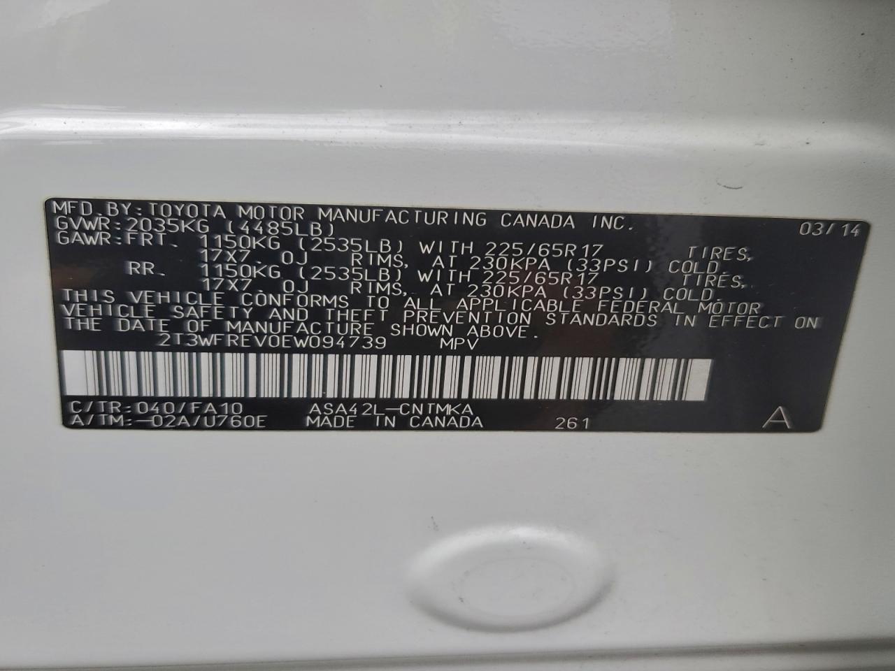 2014 TOYOTA RAV4