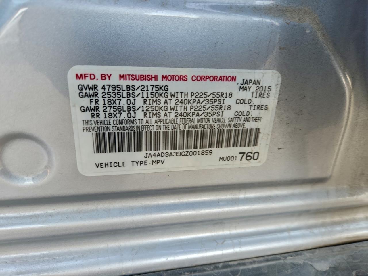 2016 MITSUBISHI outlander