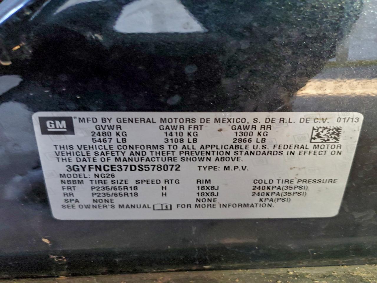2013 CADILLAC SRX