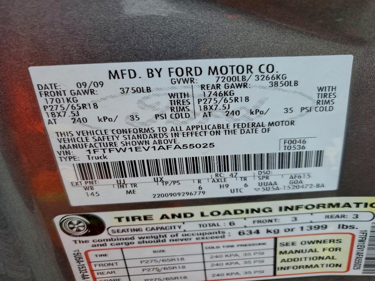 2010 FORD F-150