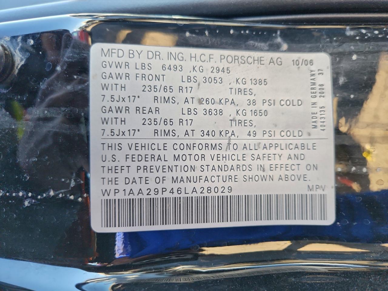 2006 PORSCHE CAYENNE
