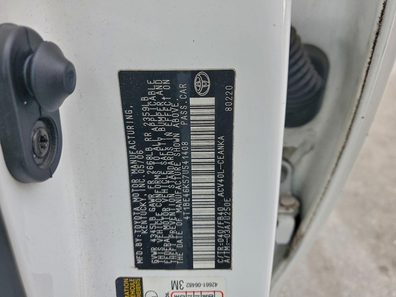 2007 TOYOTA CAMRY