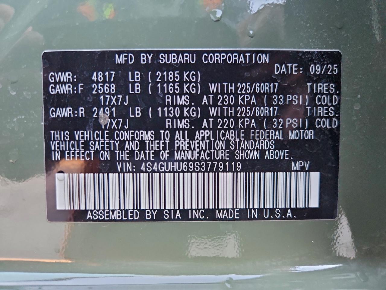 2025 SUBARU Crosstrek