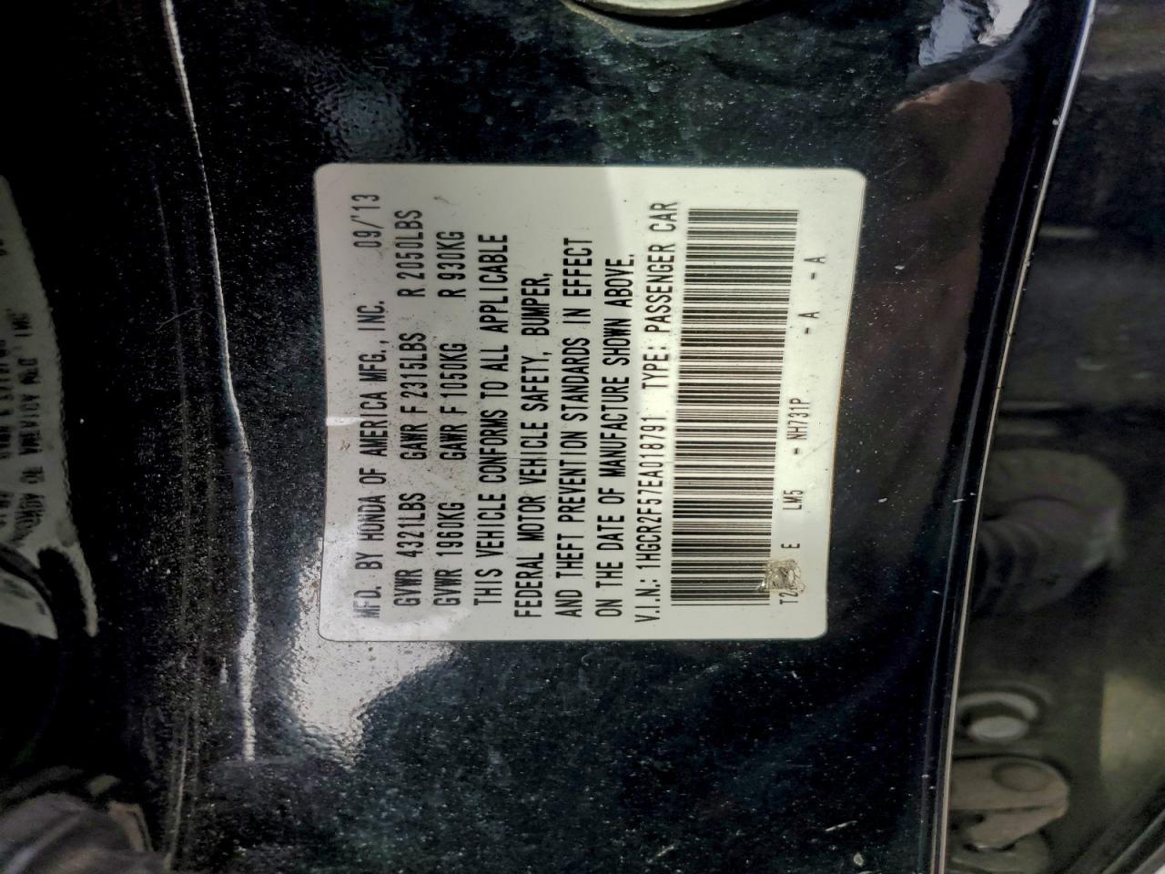 2014 HONDA ACCORD
