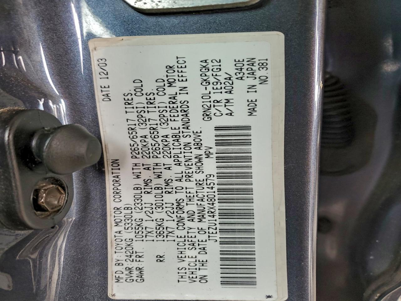 2004 TOYOTA 4Runner
