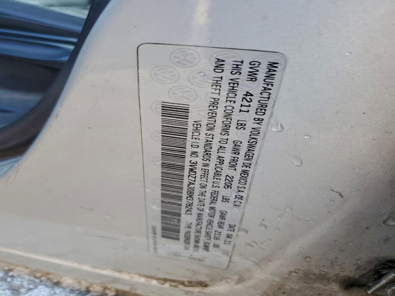 2011 VOLKSWAGEN JETTA
