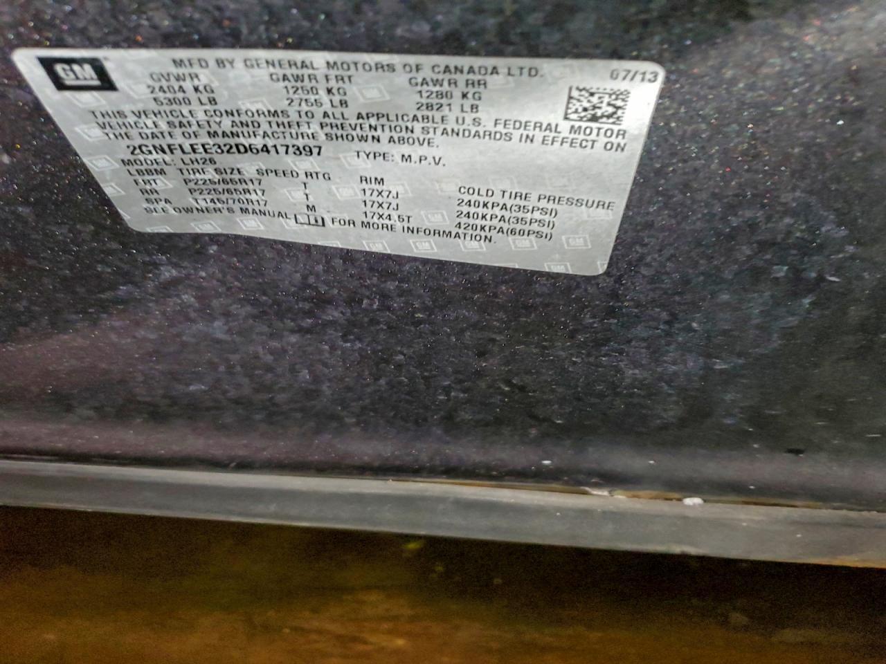 2013 CHEVROLET EQUINOX