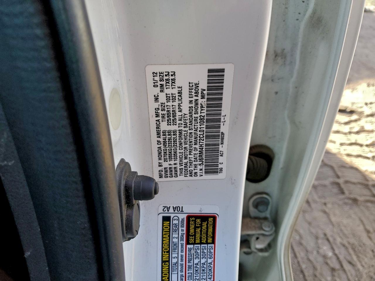 2012 HONDA CR-V