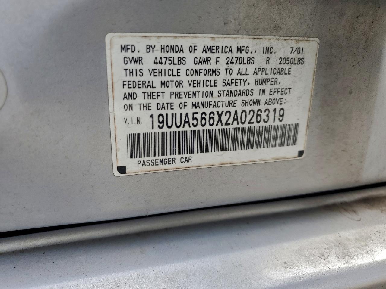 2002 ACURA TL