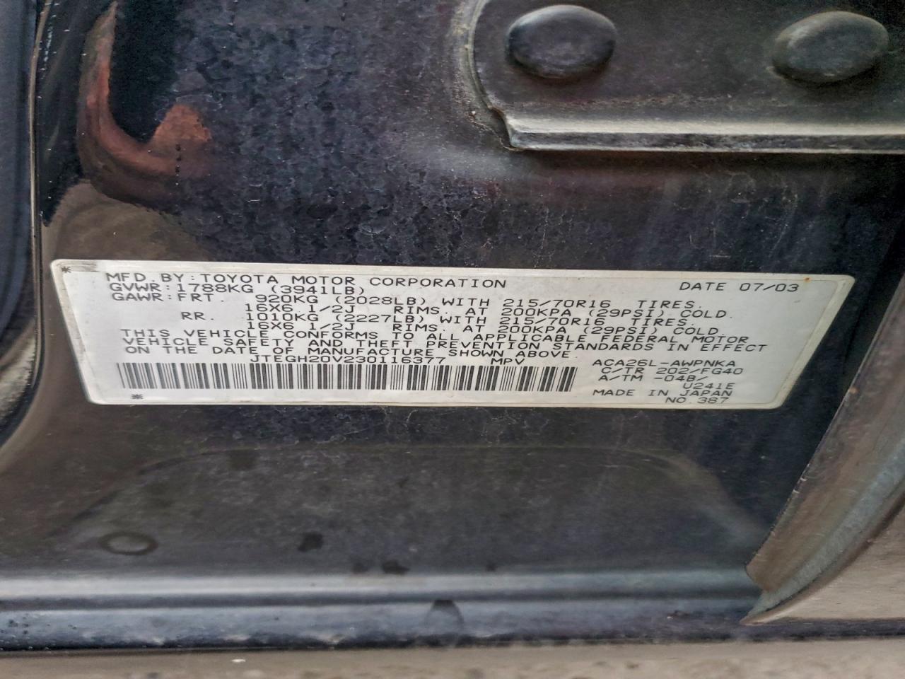 2003 TOYOTA RAV4