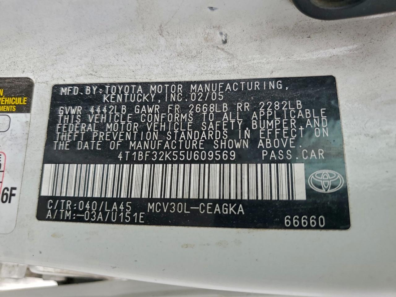 2005 TOYOTA CAMRY