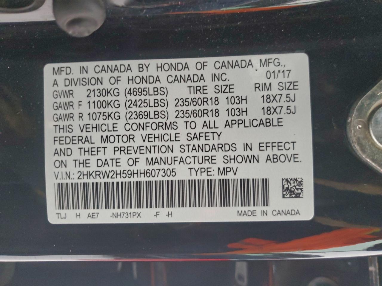 2017 HONDA CR-V