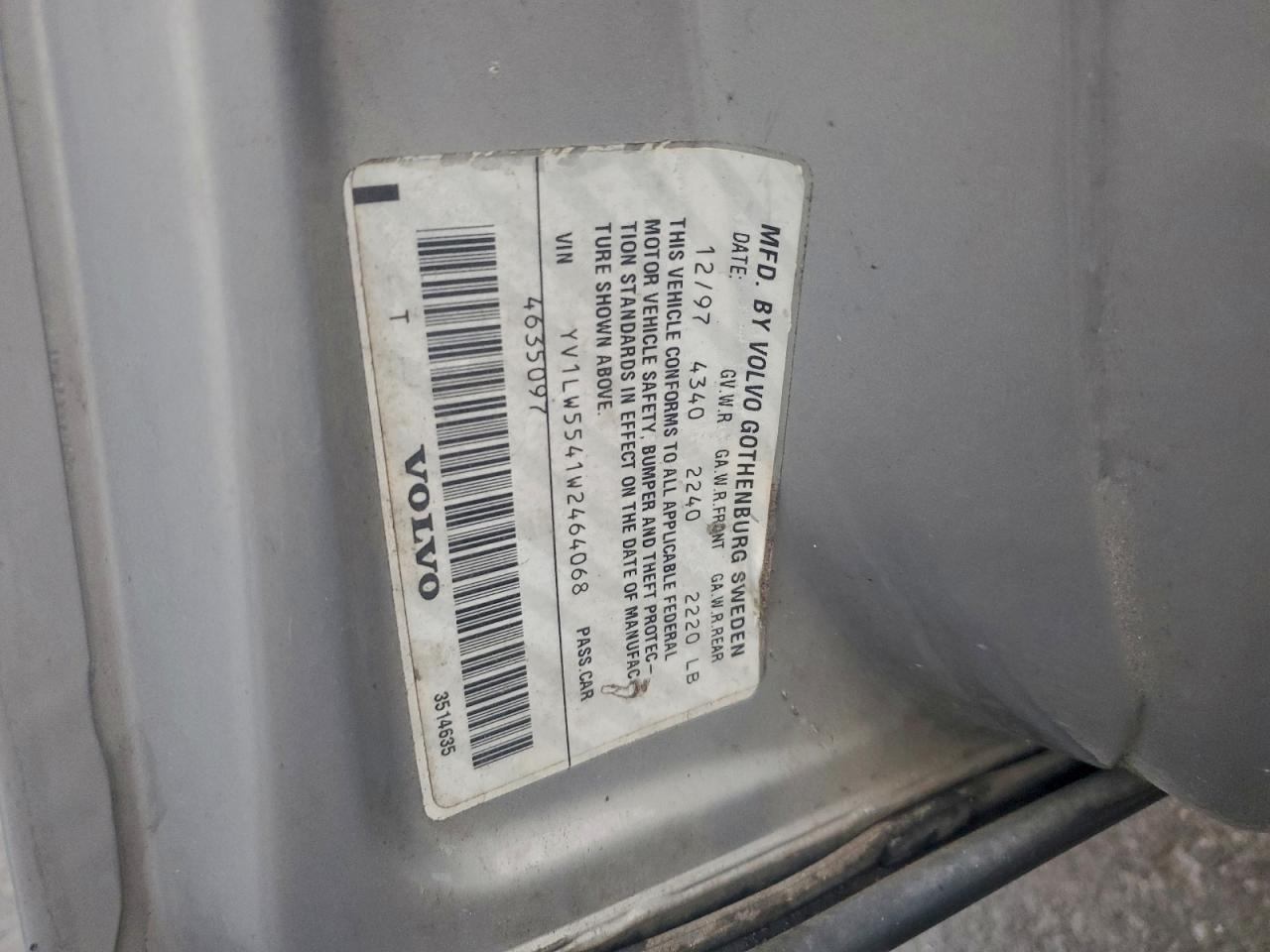 1998 VOLVO V70