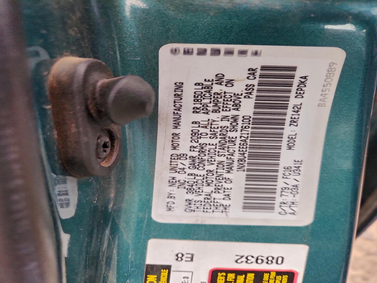 2010 TOYOTA COROLLA