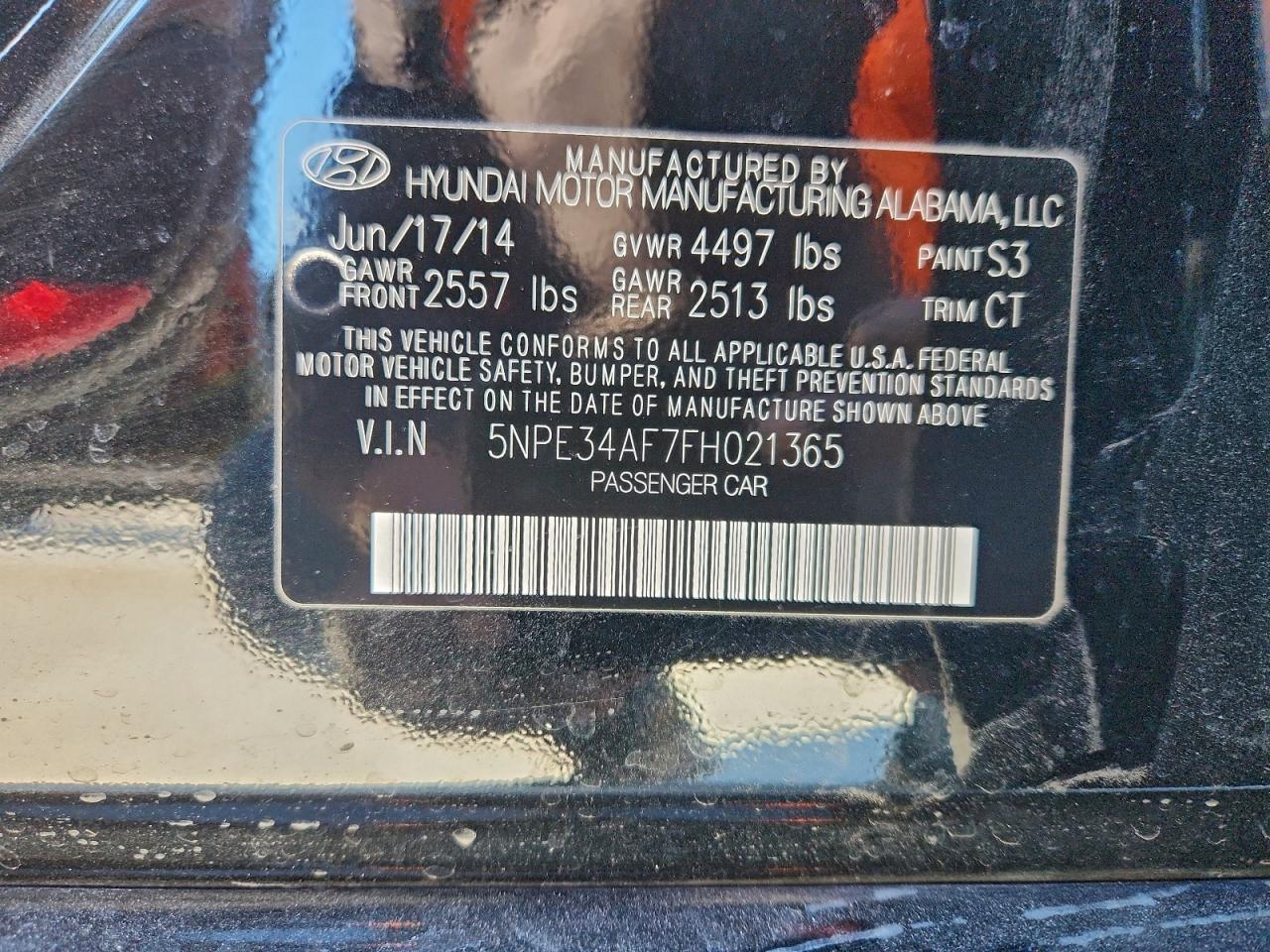 2015 HYUNDAI SONATA