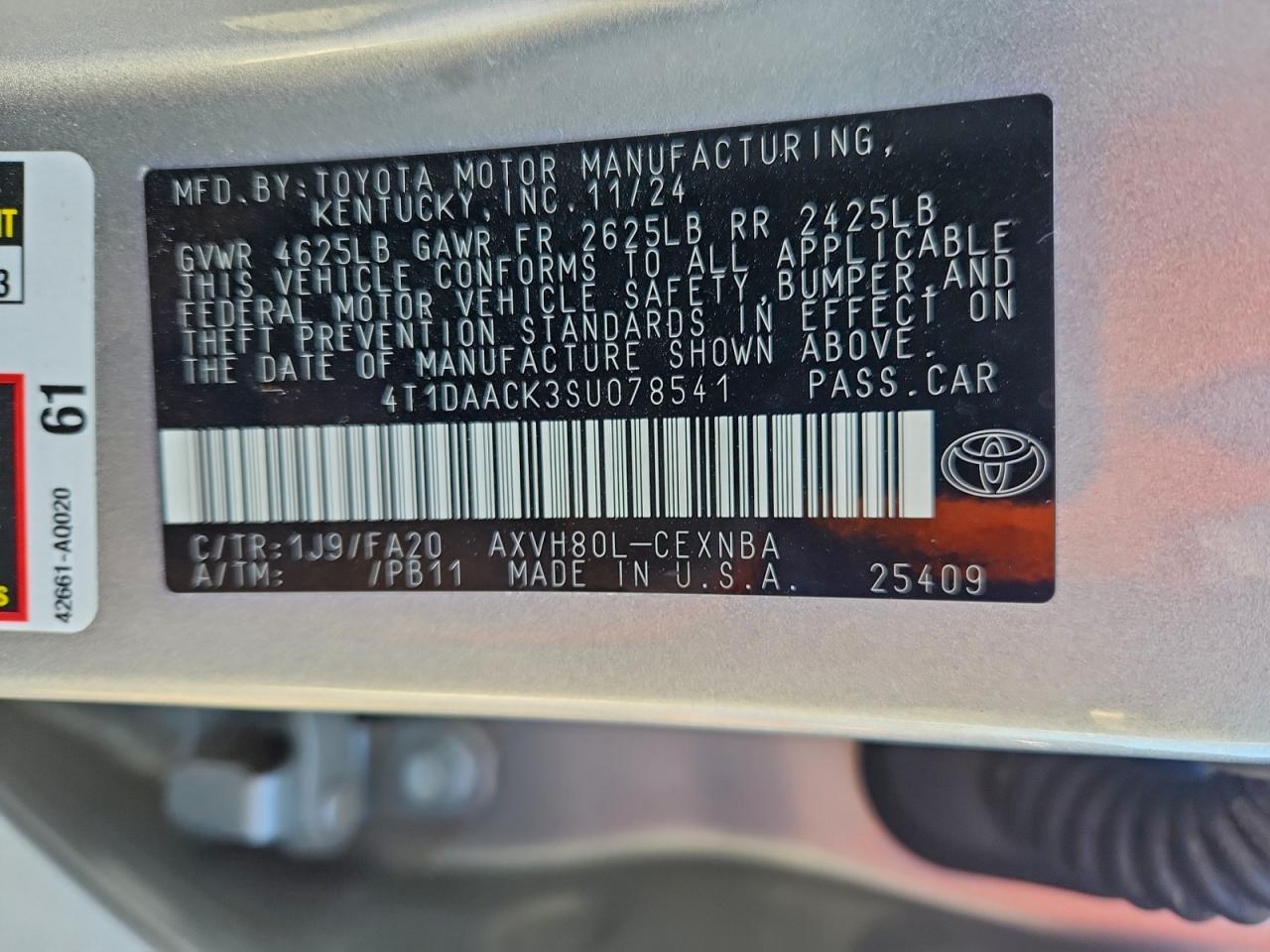 2025 TOYOTA CAMRY