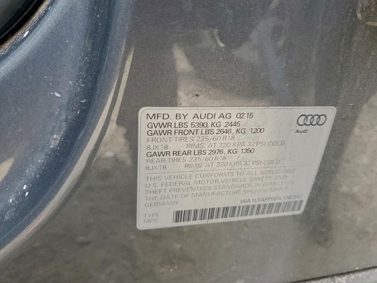 2015 AUDI Q5