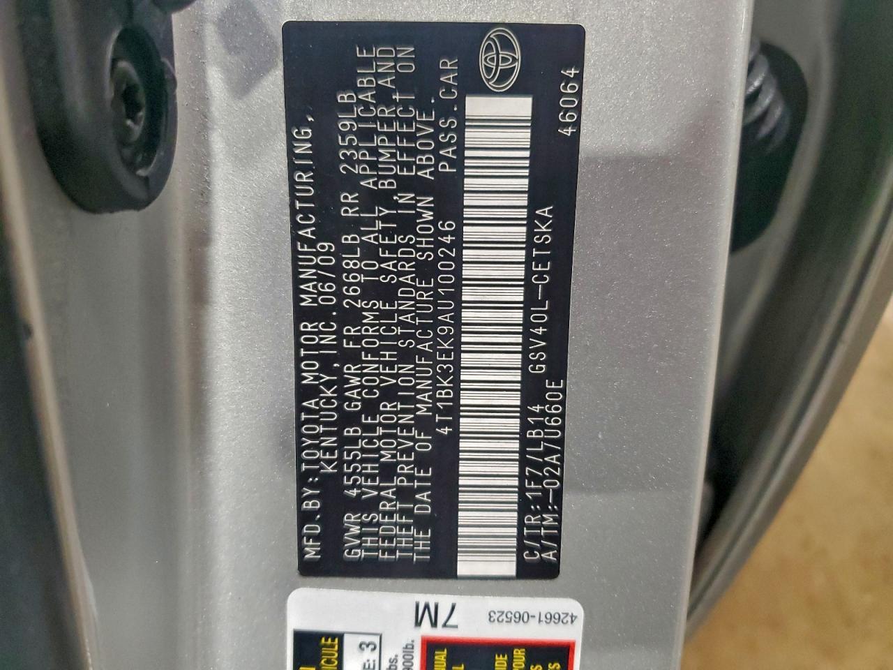 2010 TOYOTA CAMRY