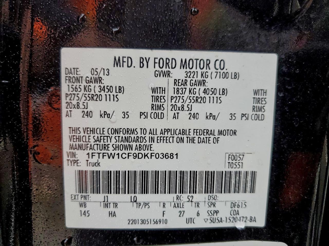 2013 FORD F-150 Lightning
