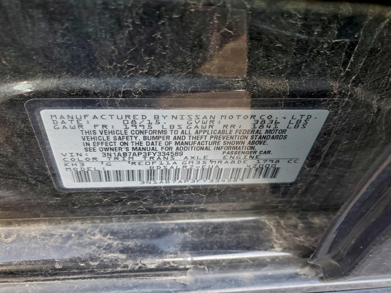 2015 NISSAN SENTRA