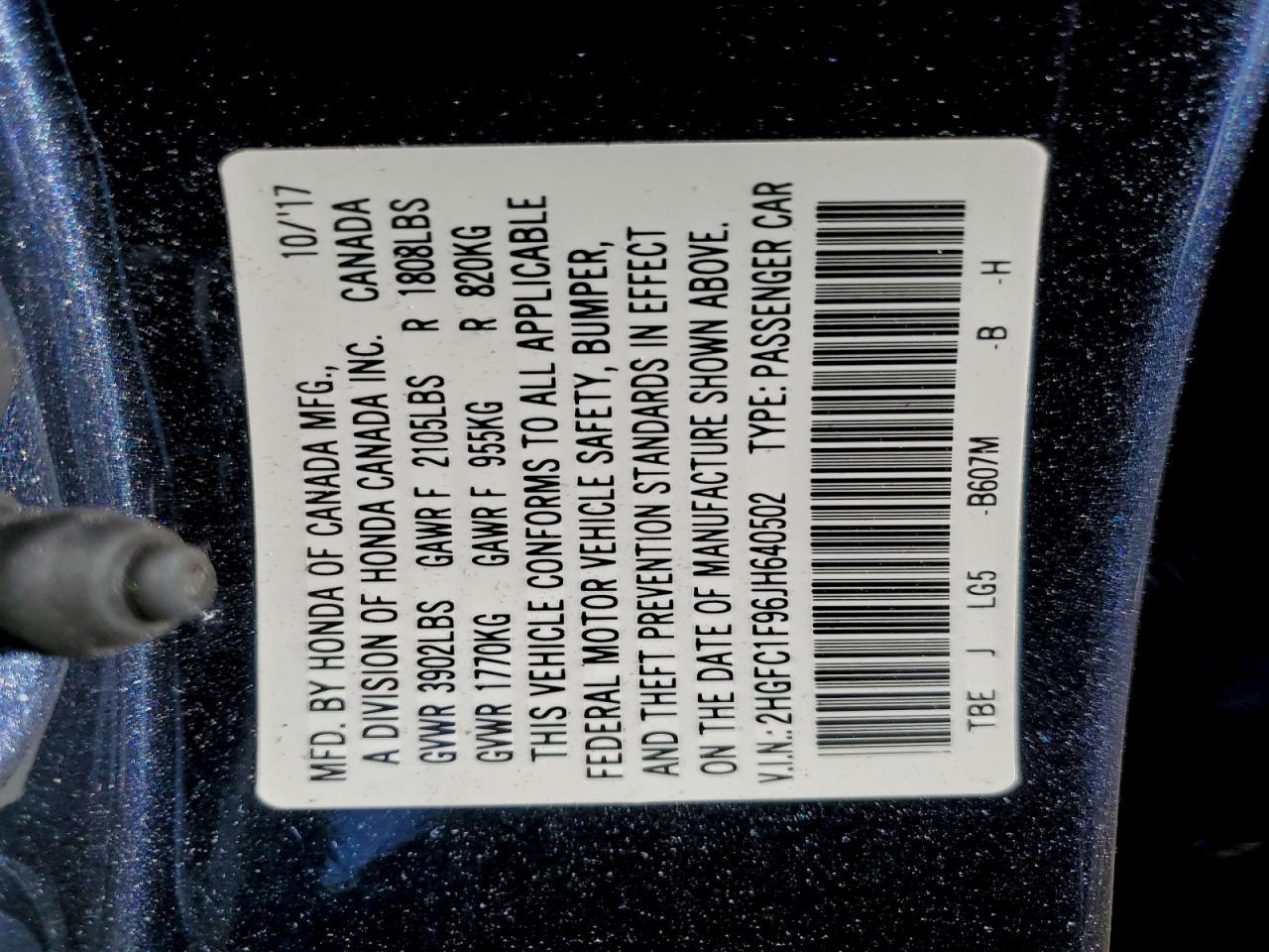 2018 HONDA CIVIC