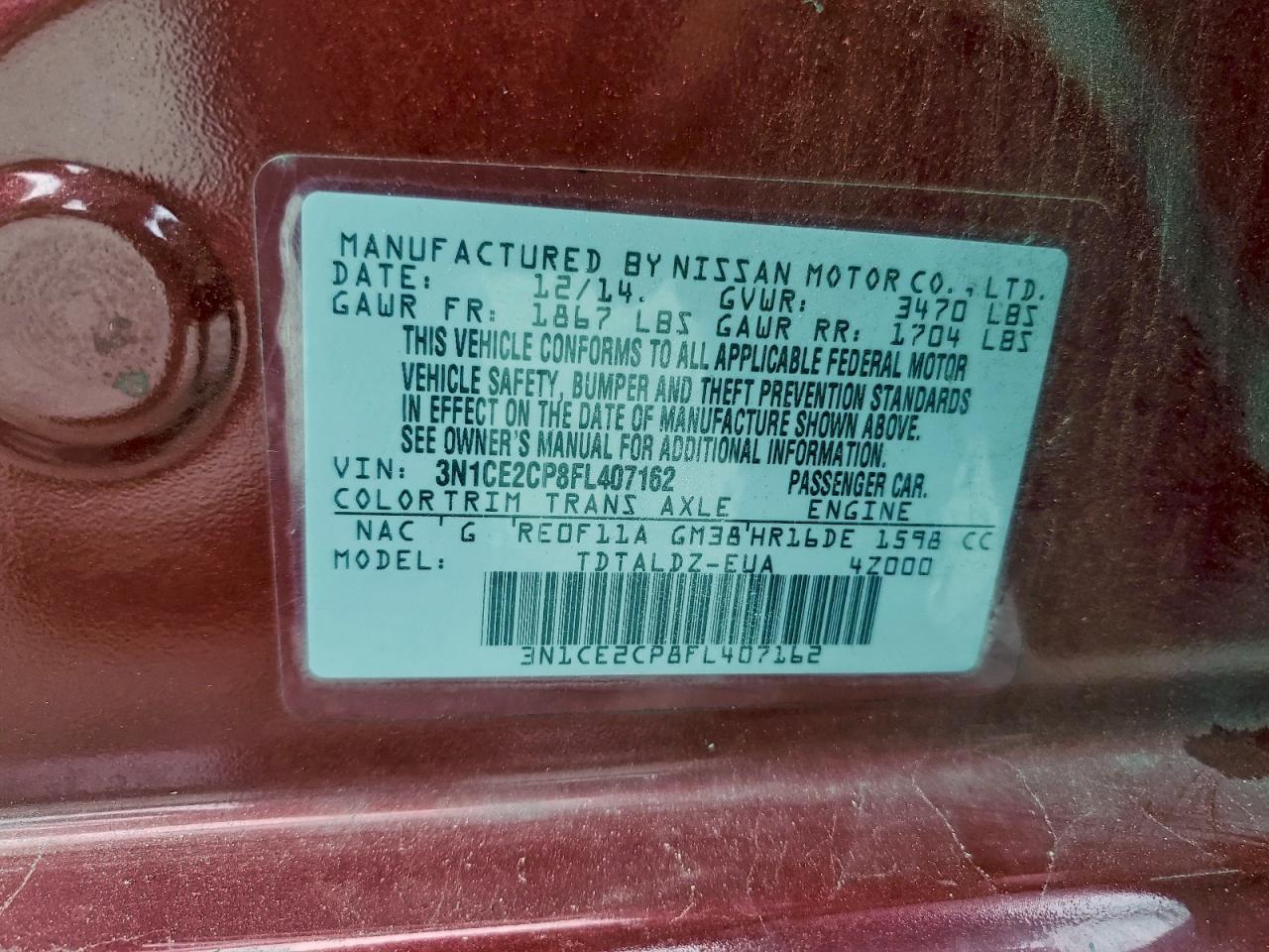 2015 NISSAN Versa Note