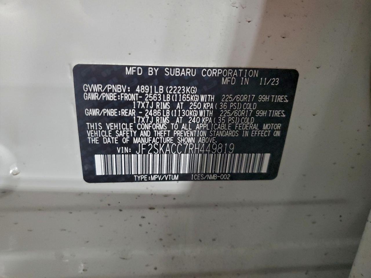 2024 SUBARU FORESTER