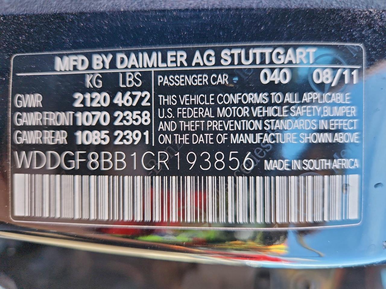 2012 MERCEDES-BENZ C-CLASS