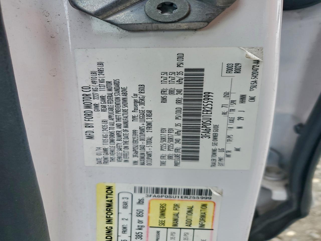 2014 FORD FUSION