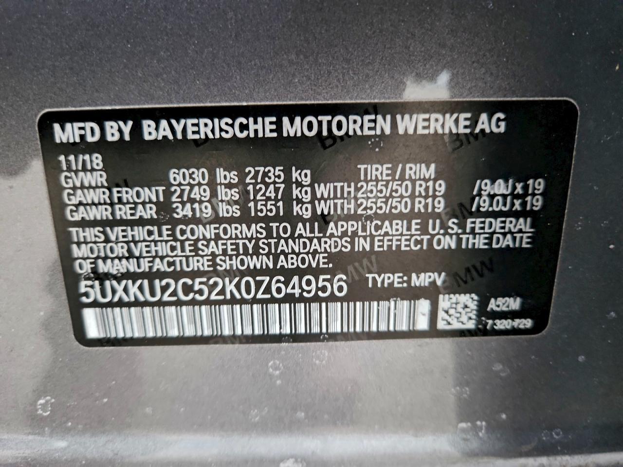 2019 BMW X6