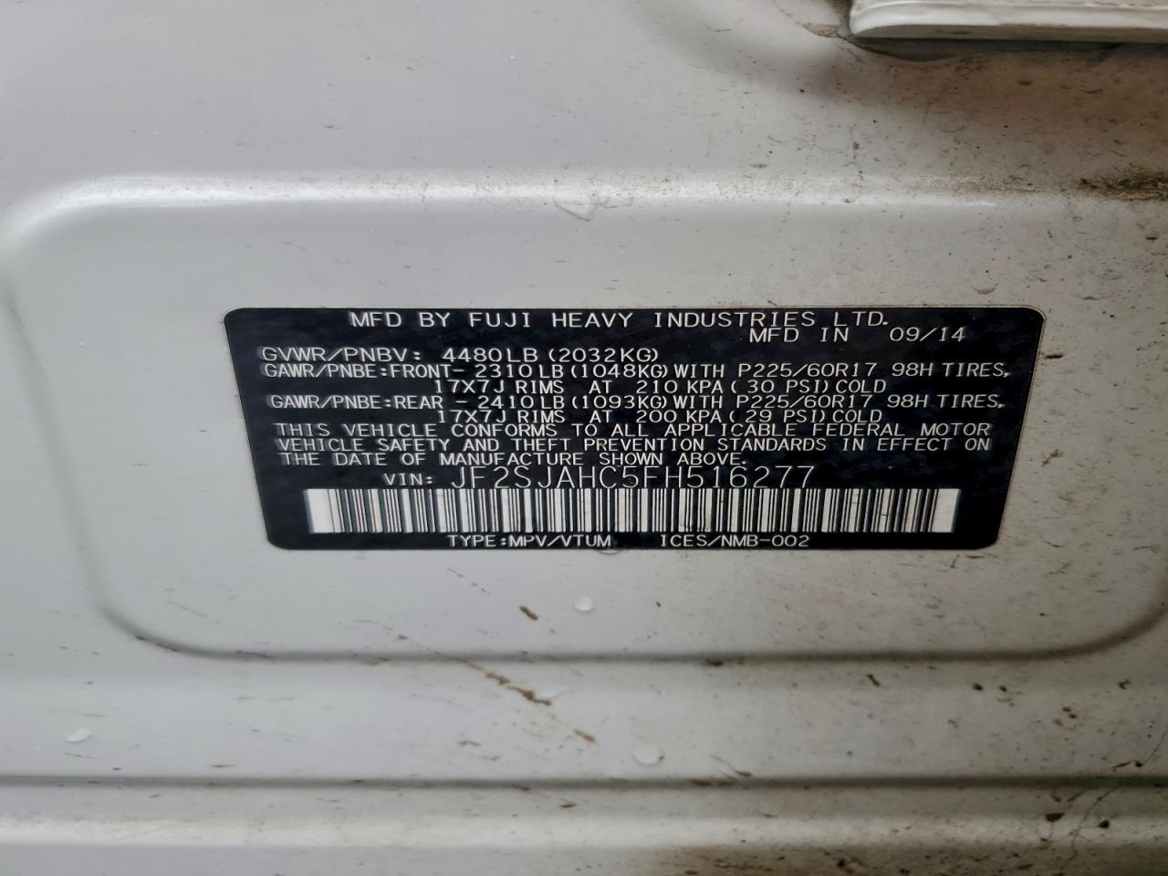 2015 SUBARU FORESTER