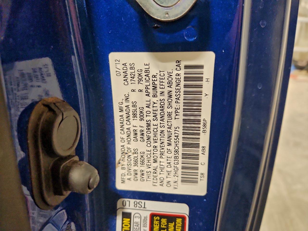 2012 HONDA CIVIC