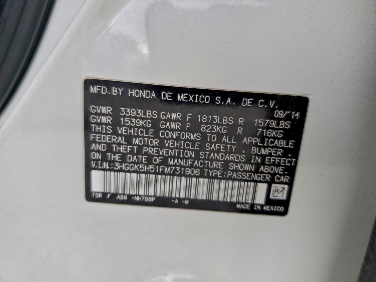 2015 HONDA FIT