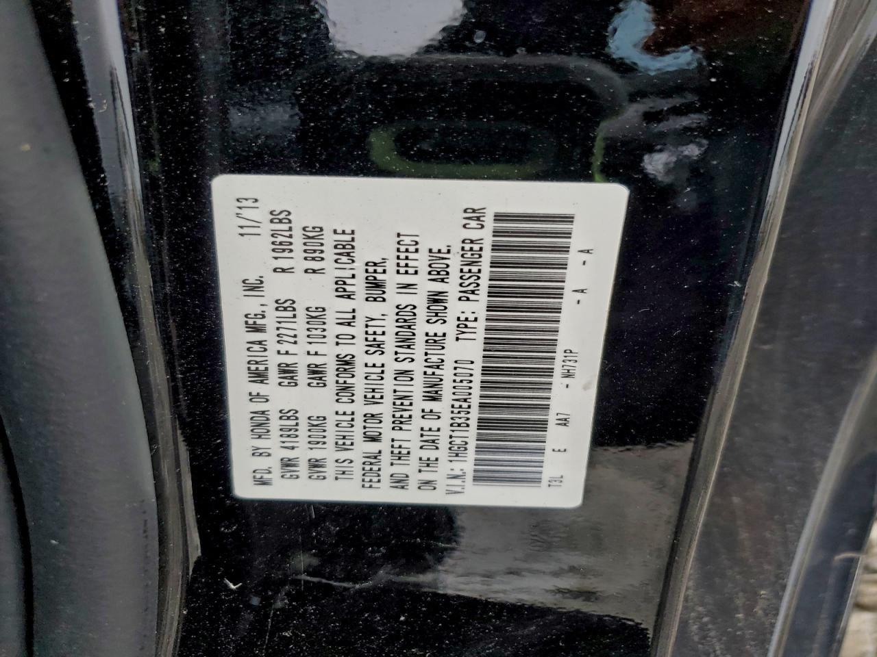2014 HONDA ACCORD