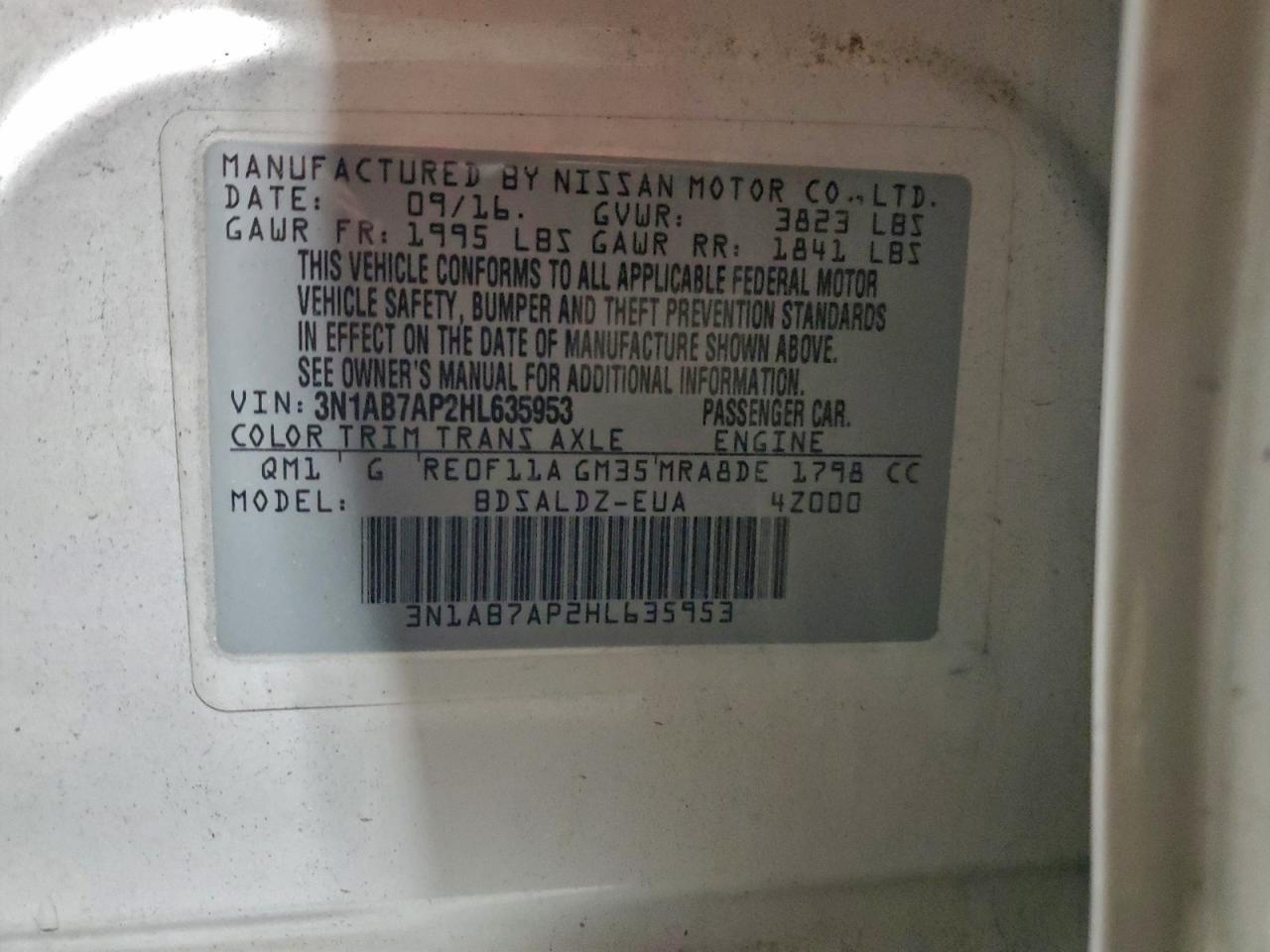 2017 NISSAN SENTRA