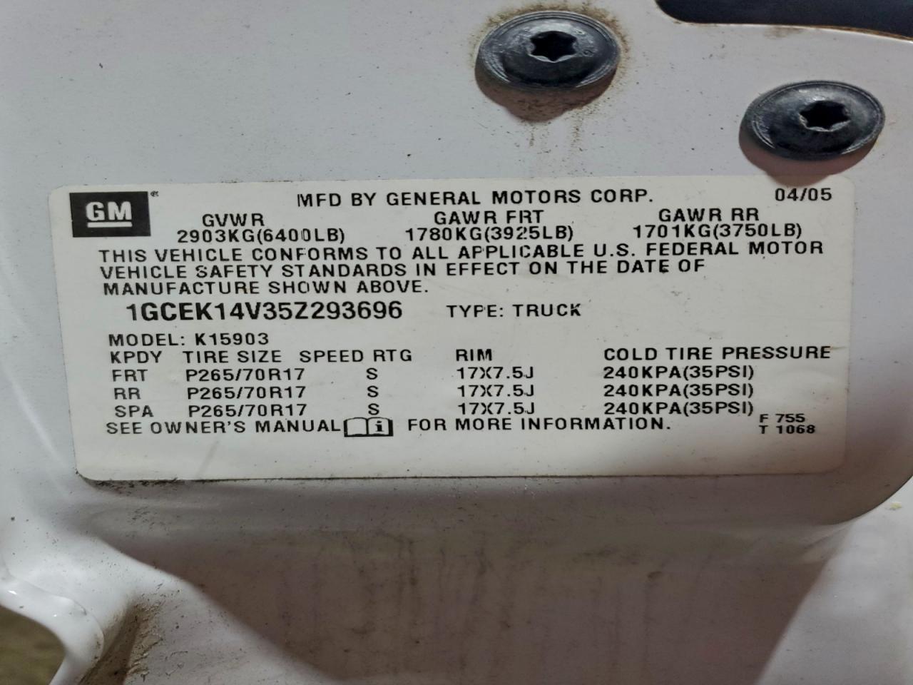 2005 CHEVROLET Silverado