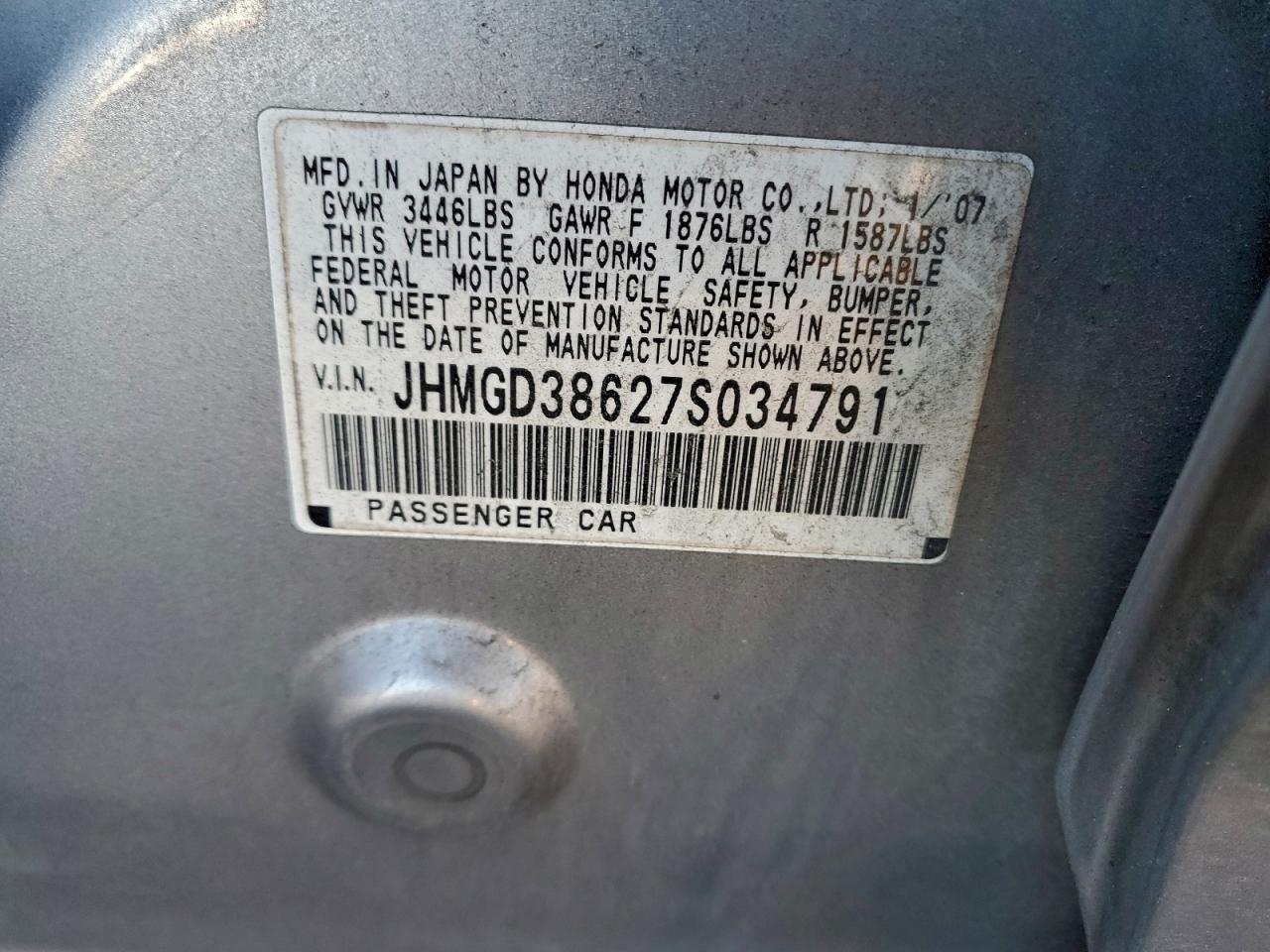 2007 HONDA FIT