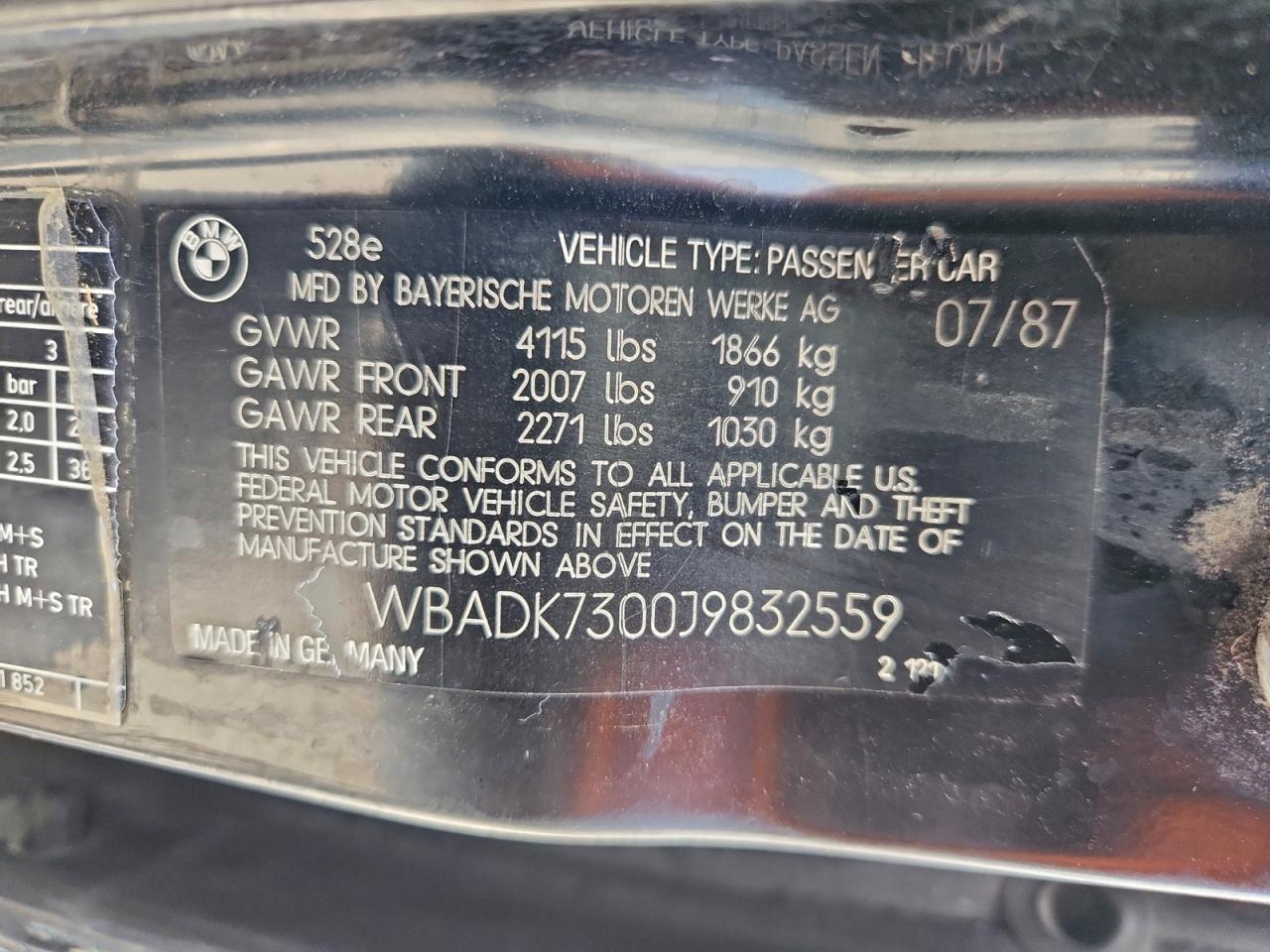 1988 BMW 5 series