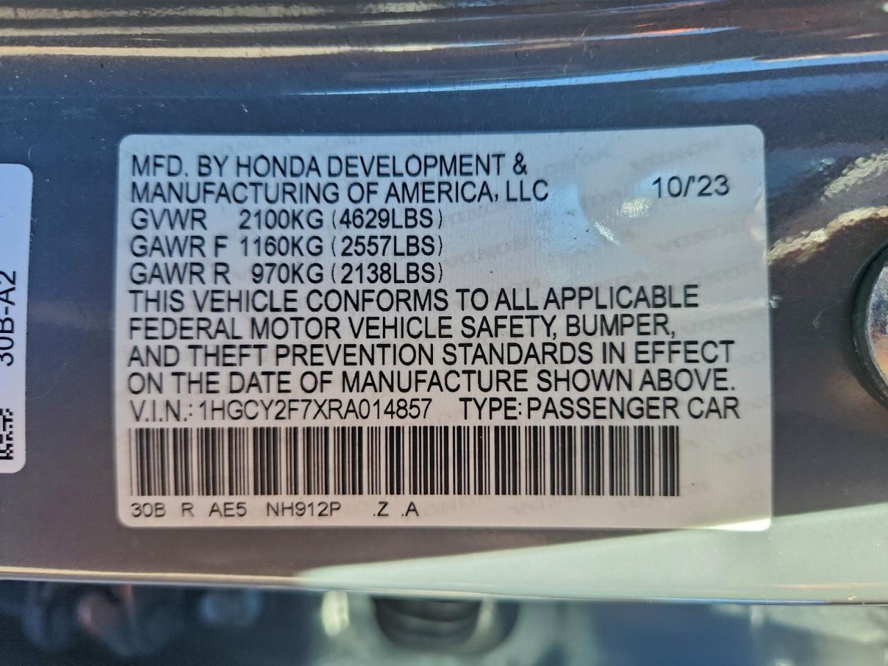 2024 HONDA ACCORD